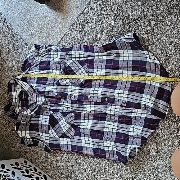 AWESOME JACKS GIRLFRIEND NY SLEEVELESS FLANNEL SHIRT - Picture 6 of 7